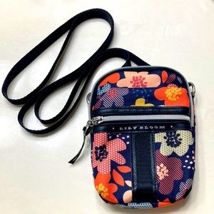 Lilly bloom,navy blue with floral print small light weight purse!